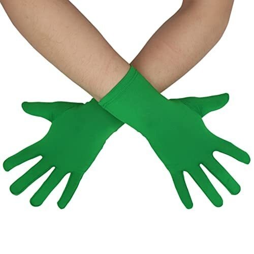 Producto - Guantes de tela cortos color verde