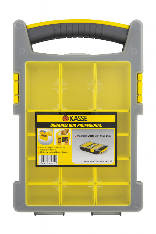 Producto - Organizador Plastico Profesional Kasse 15 Divisiones Reforzado