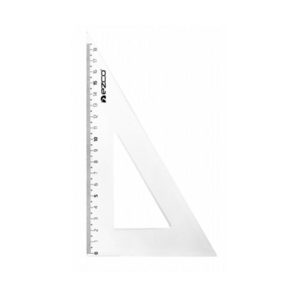 Producto - ESCUADRA ESCOLAR ACRILICA EZCO 24 CM X 45grados C/U