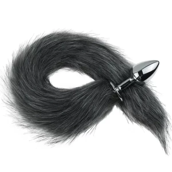 Producto - PLUG ANAL METALICO CON COLA ZORRO SMALL NEGRO