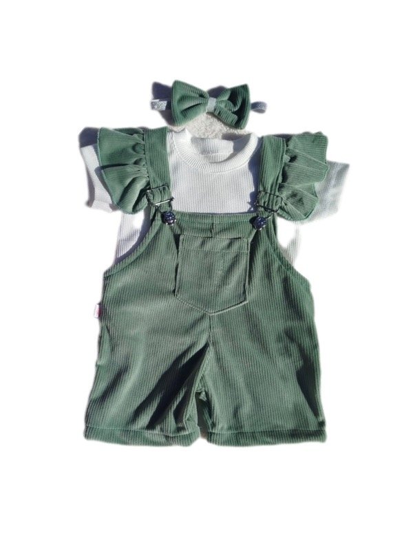 Producto - Jardinero MAIA Más Remera y Vincha Corderoy de verano