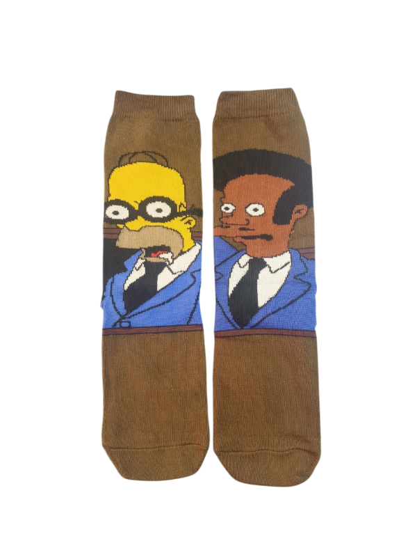 Producto - MEDIAS LOS SIMPSONS - HOMERO Y APU EN LA CORTE