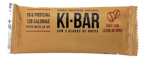 Producto - Barra proteica natural CAFE CON LECHE DE COCO KI-BAR