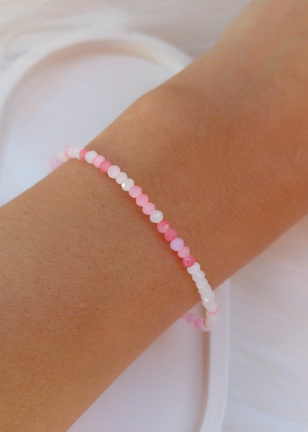 Producto - PULSERA CRISTAL DE ROCA LOVE PINK