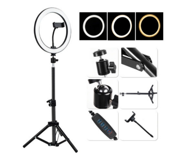 Producto - Aro De Luz Anillo Led Selfie Tiktok 26 Cm Con Trípode 2 Mts Fotografía