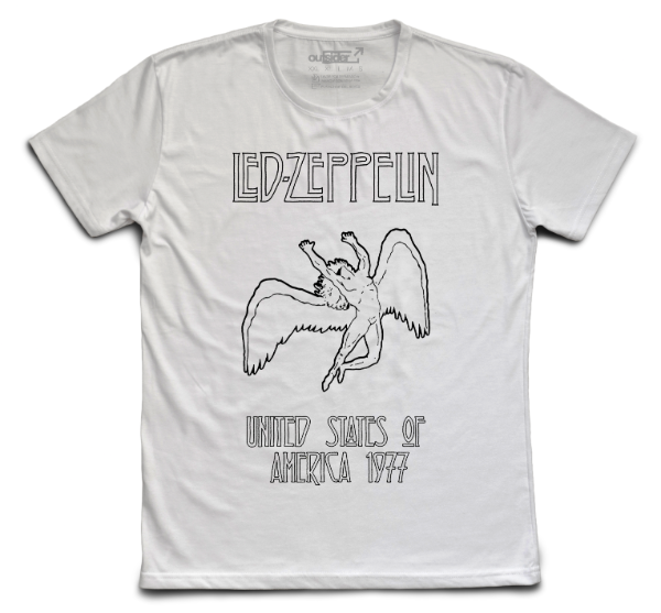 Producto - Led Zeppelin - United States of America 1977 - Remera Blanca