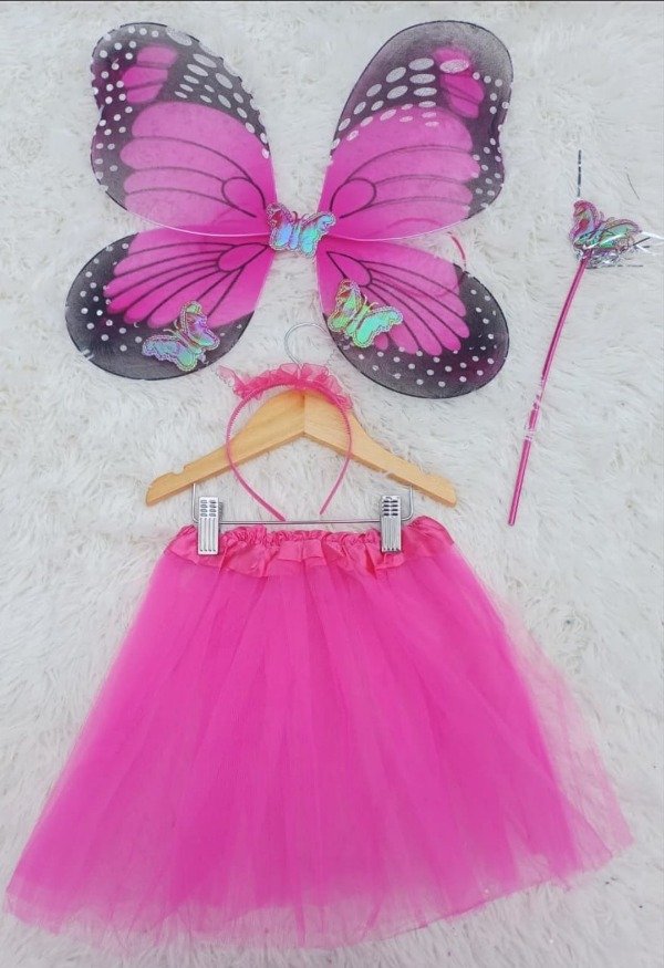 Producto - Set mariposa tutu + vincha + alas + varita