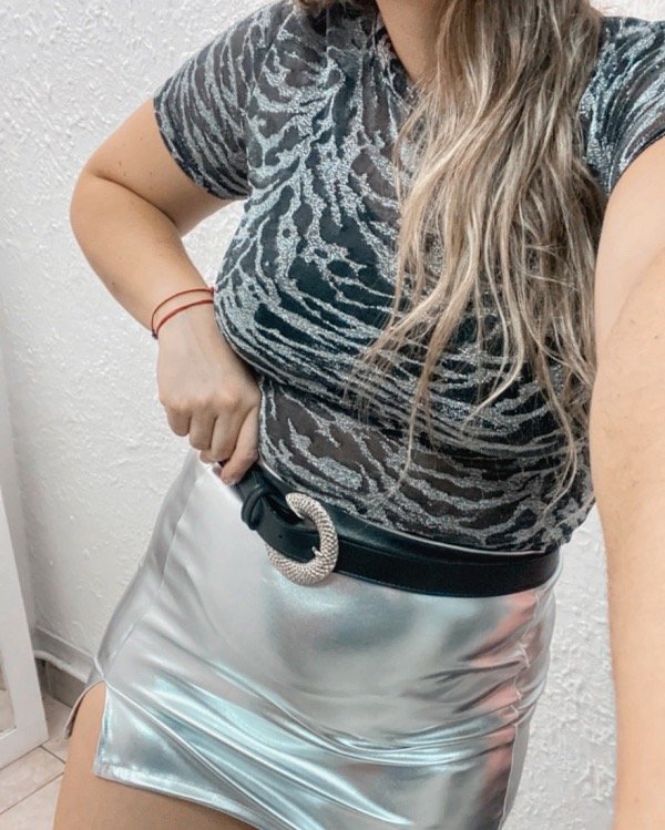 Producto - Pollera Plateada