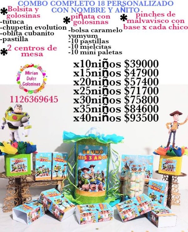 Producto - Combo cumpleaños 18 toy story