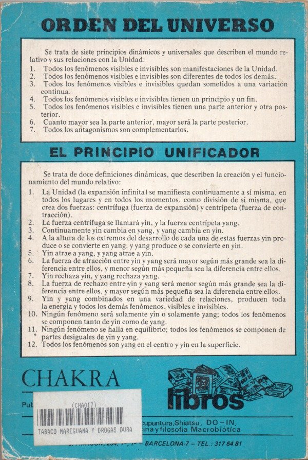 Producto - Tabaco - Mariguana y drogas duras - George Ohsawa - 1