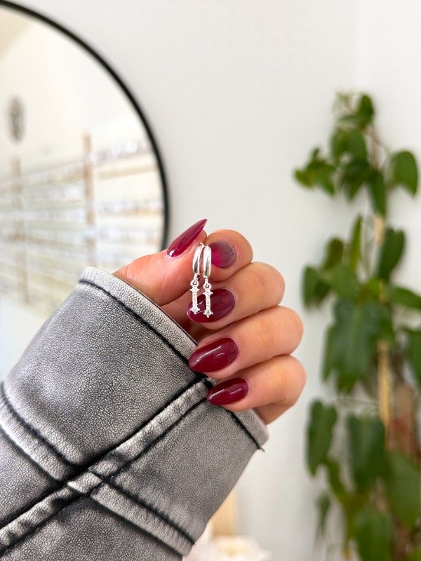 Producto - Cubanitos acero blanco strass cortos