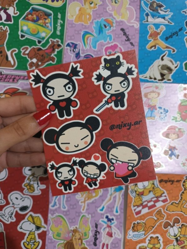 Producto - Plancha de stickers Pucca