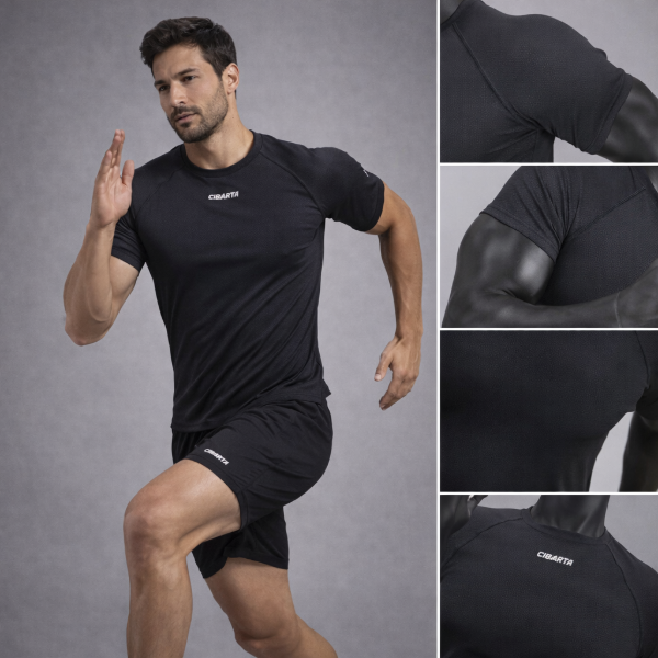 Producto - Camiseta cibarta Modelo Aire NEGRO