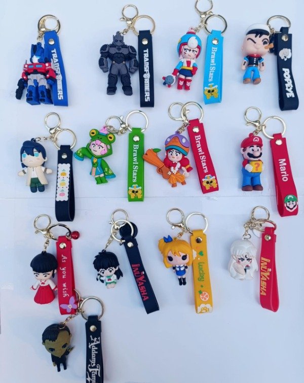 Producto - Llavero de Goma Animes y Series Varias - Ingrese para Elegir
