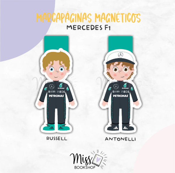 Producto - Marcapáginas magnéticos MERCEDES F1 2025