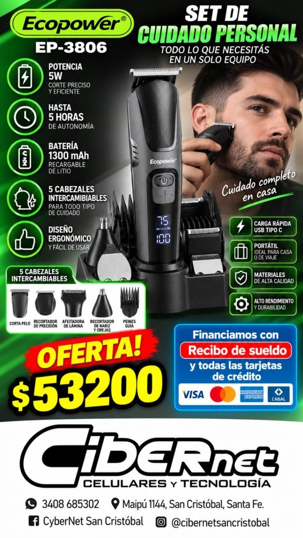 Producto - Corta pelo Ecopower ep-3806