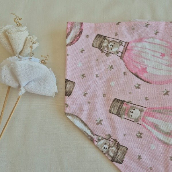 Producto - Babero bandana globos rosa