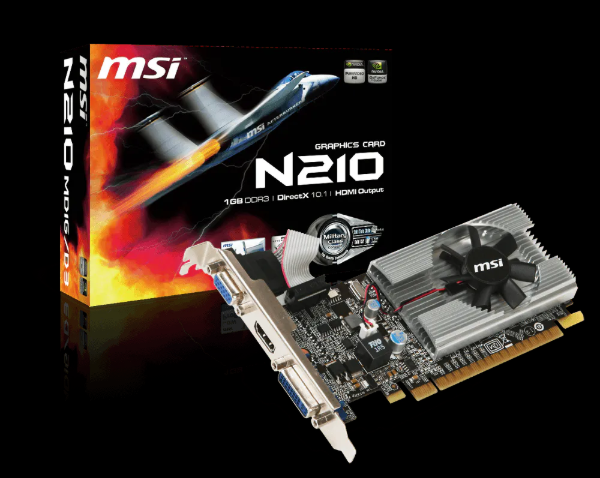 Producto - Placa Pci-E 1gb Nvidia GeForce 210 -ddr3 -64 bits -Msi N210-MD1G/D - 1