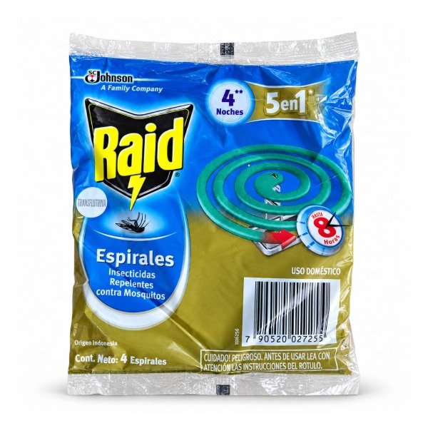 Producto - ESPIRALES RAID X 4 UNID