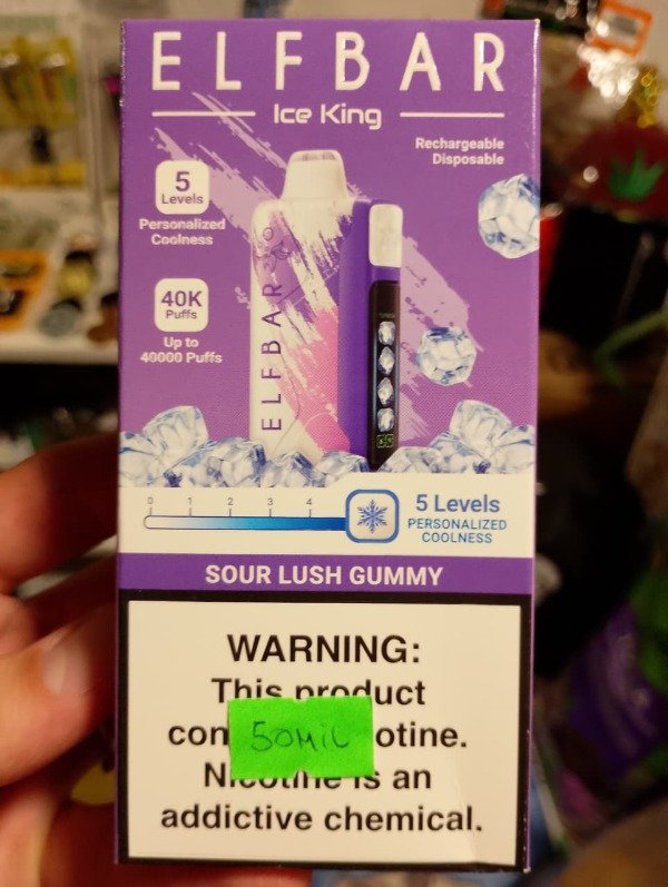 Producto - ELFBAR ICE KING - 40.000puff "SOUR LUSH GUMMY"