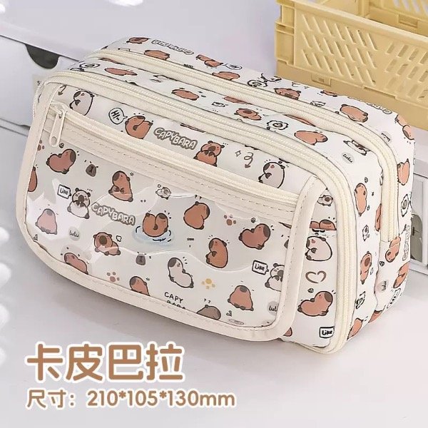 Producto - Cartuchera capybara 3 piso grande capacidad