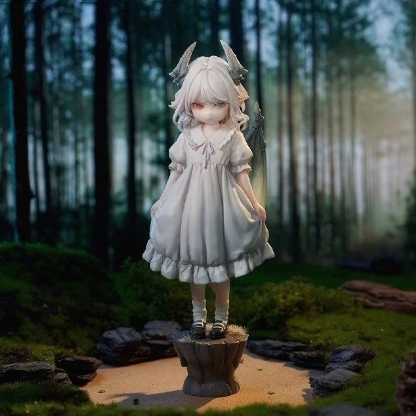 Producto - Diorama Gk Light Nightmare Twins' Angry Dragon Girl - 18cm