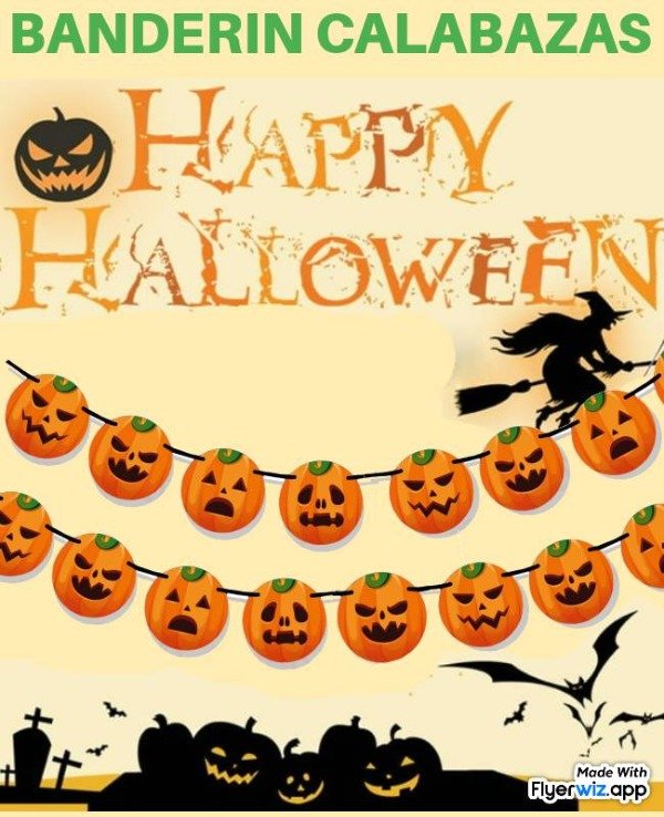 Producto - Banderín calabazas miedo