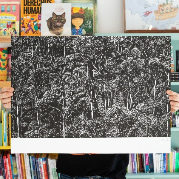 Producto - Xilografia Selva 65x55 cm de Hernan Borches