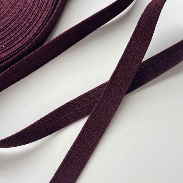 Producto - Cinta de algodón Bordo 10 mts pase 3