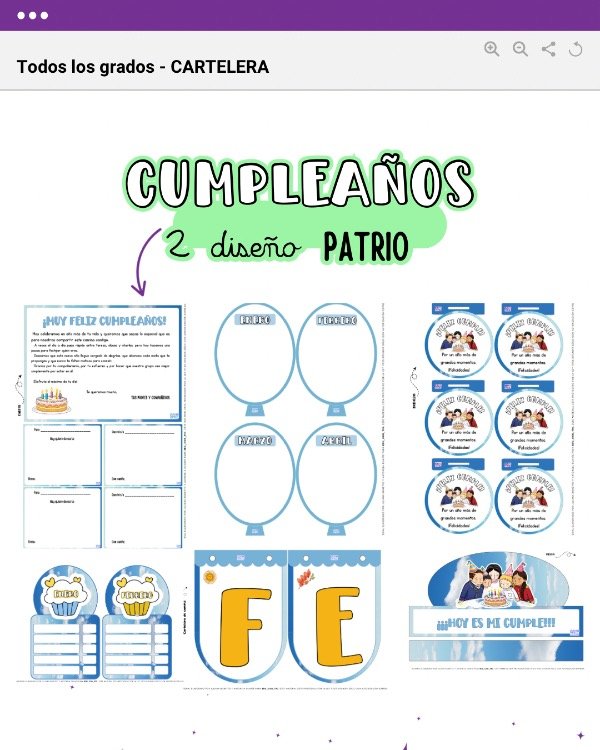 Producto - CARTELERA DE CUMPLES - DISEÑO PATRIO