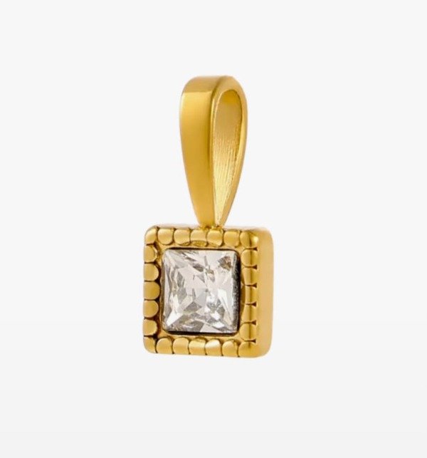 Producto - DIJE WHITE. ACERO DORADO