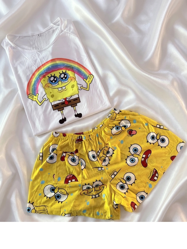 Producto - Pijama Corto Bob Esponja Arco iris