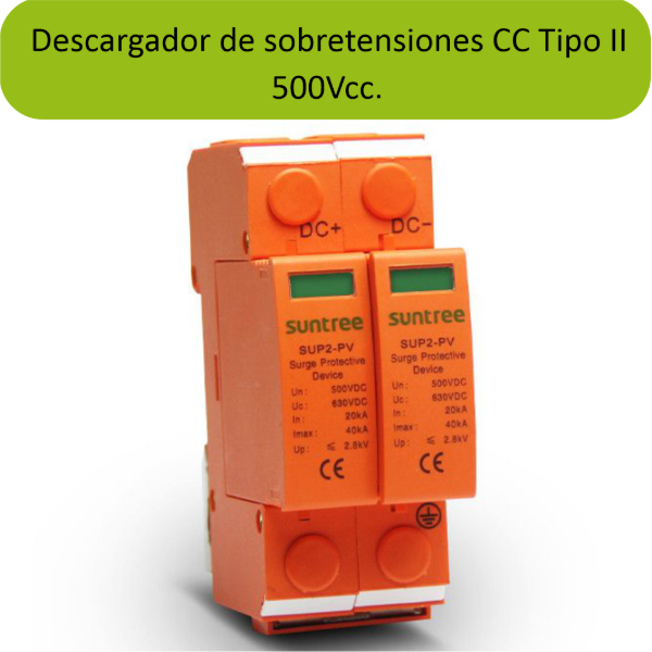 Producto - Descargador de sobretension CC Tipo II 500Vcc. - 1