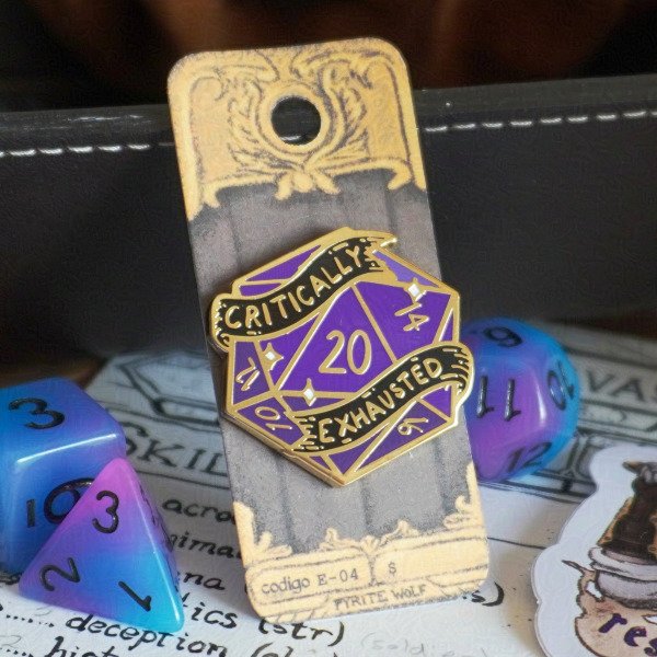 Producto - Pin Critically Exhausted