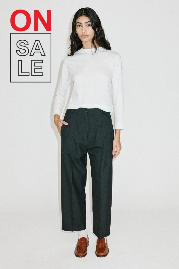 Producto - Pantalón Pinzas Elástico Alpaca M-FW26