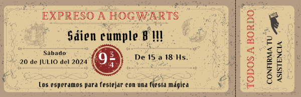 Producto - Tarjeta Digital Standar (Solo personalizamos datos personales) HARRY POTTER