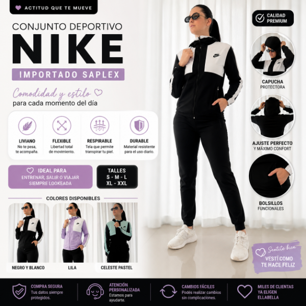 Producto - Conjunto Deportivo Nike Importado Saplex Campera + Pantalón