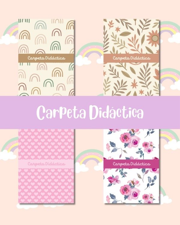Producto - Carátulas Carpeta Didáctica PERSONALIZADAS IMPRIMIBLE