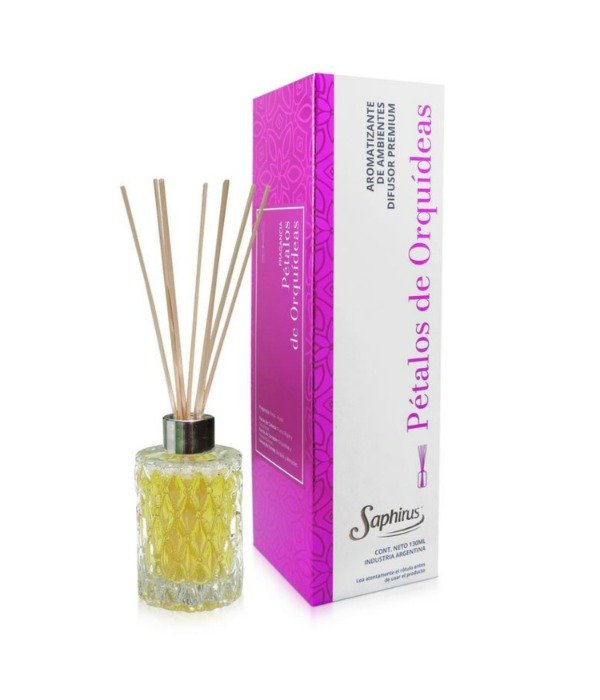 Producto - Difusor De Ambientes Saphirus Premium 130Ml - Pétalos De Orquídeas