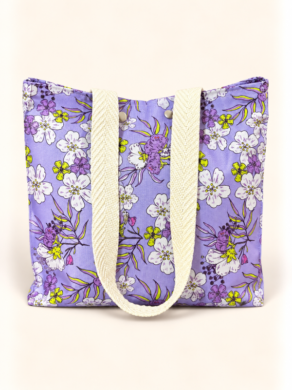Producto - Bolso floreado lila