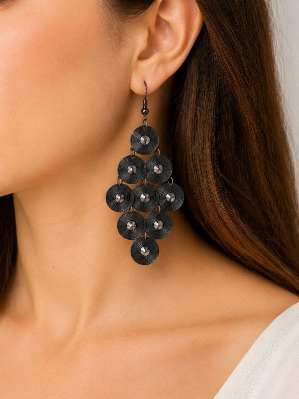 Producto - AROS CASCADA CIRCULAR BLACK GLOW