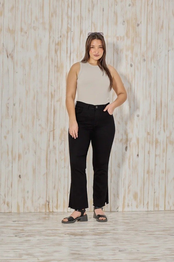 Producto - Jean Semioxford CENITHO crop negro 858  - elastizado - 0
