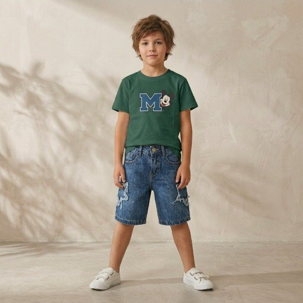 Producto - Bermuda Jean Cargo Estrella Unisex