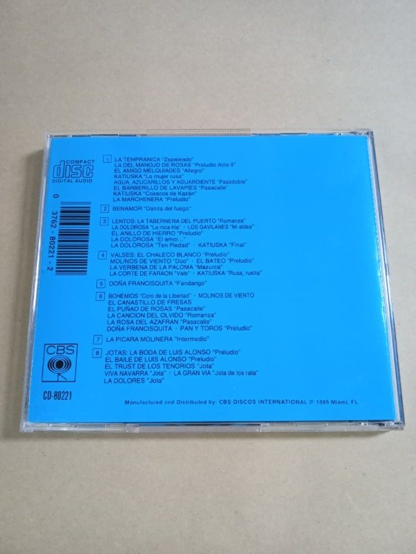Producto - Más Zarzuela - Luis Cobos / The Royal Philarmonic Orchestra - CBS 1989 - 1