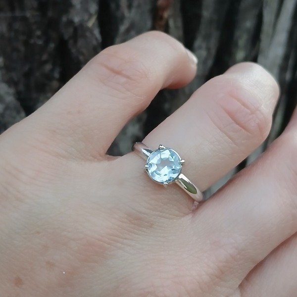 Producto - Anillo topacio azul n15