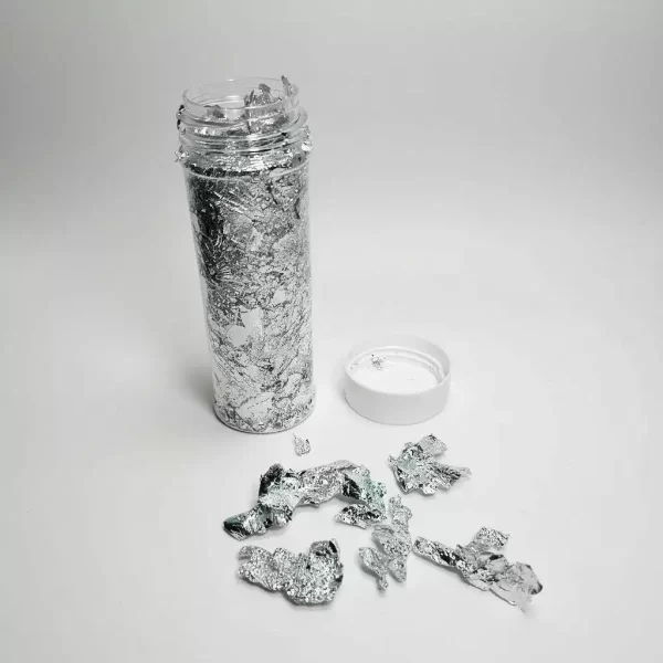 Producto - Papel Lamina Hoja Metalizado Foil Oro Pigmento Resina Vela plateado unidad