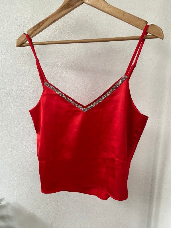 Producto - Top con glitter plata