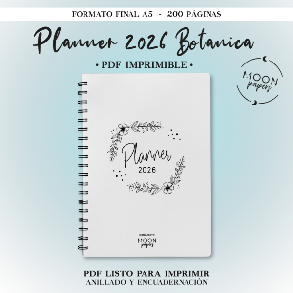 Producto - Agenda Planner 2026 - Botánica