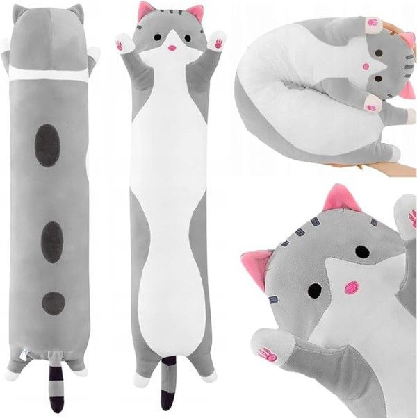 Producto - Almohada gato largo gris 48cm - 0