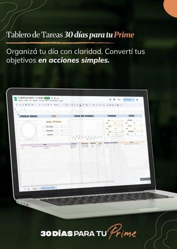 Producto - Tablero de Tareas 30 dias